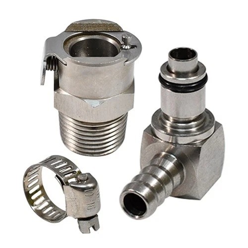 Connettore metallico sgancio - metallico, a