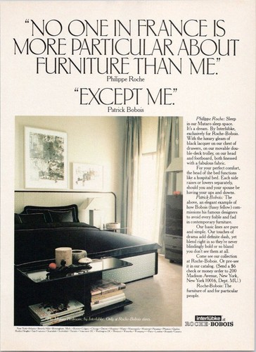 Roche bobois 1981 pubblicità - bobois,