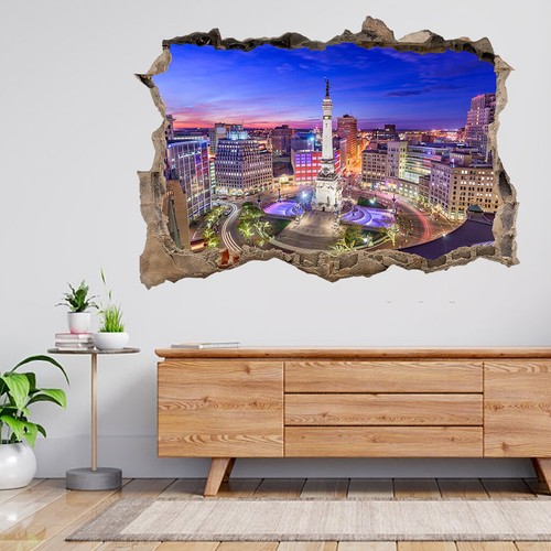 Adesivo murale usa skyline - murale,