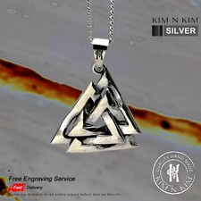 Collana ciondolo valknut odino - ciondolo,