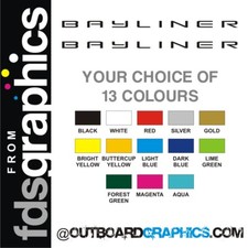 Coppia di adesivi/decalcomanie Bayliner 1220 mm (48 pollici)