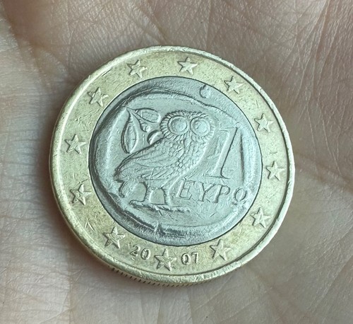 Rara moneta euro grecia - 1, gufo