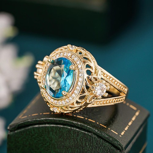Anello oro con pietra zirconi