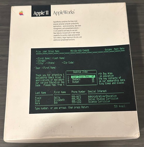 Appleworks apple iic - appleworks, iie