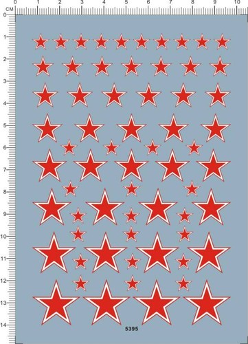 Decalcomanie stella rossa - decalcomanie,