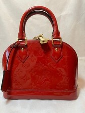 Borsa a mano Louis Vuitton Alma BB Vernis M91771 rossa in pelle verniciata MI41133 con chiave