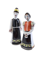 Statuine Hollohaza Hungary Uomo Donna In Abiti Tradizionali Anni 80