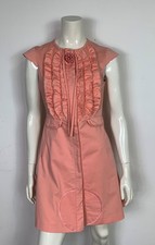 Class roberto cavalli abito vestito donna usato tg 42 W28 luxury corallo T6354
