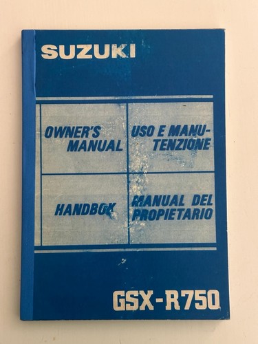 Suzuki gsx r750 libretto uso - gsx-r750,