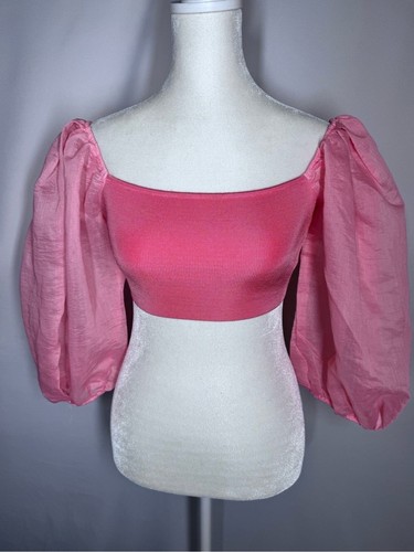 Crop top zara rosa costine - zara,
