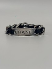 Vtg Chanel 96P Silver Logo