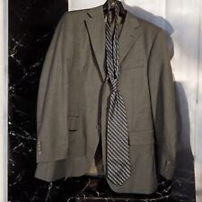 Abito Uomo Completo Grigio Taglia 48 + Cravatta Elegante 2 Pezzi Cerimonia