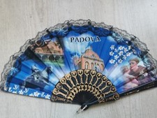 1 VENTAGLIO DI STOFFA PIZZO padova  FESTA SEGNAPOSTO REGALO Padova