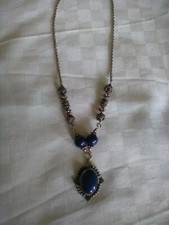 collana vintage argento 950 unico proprietario pietre lapislazzuli anno 1978