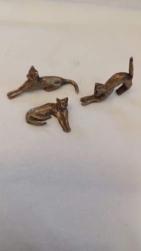 Statuette gatti argento - in,