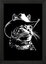Ritratto di gatto cowboy con