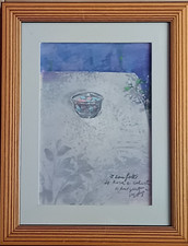 ANDREA RAZZAUTI (Livorno 1954) Quadro Dipinto Olio Mista Natura Morta e Cornice