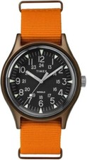 Orologio Uomo Timex MK1 Alluminio Arancione Cinturino Nylon TW2T10200