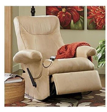 Poltrona massaggiante vibrante crema eco pelle poltroncina tv massaggi SA019HV