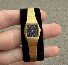 Orologio Vintage Seiko Donna Quarzo Taglio Slim Tono Oro Bracciale Donna