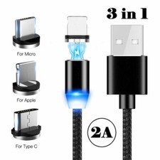 Cavo MAGNETICO Ricarica per TYPE C MICRO USB Per iPhone Huawei Xiaomi 3 in 1