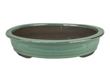 Vaso bonsai ovale - , smaltato