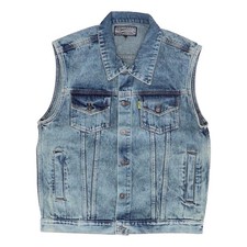 Gilet in denim MCS stonewashed