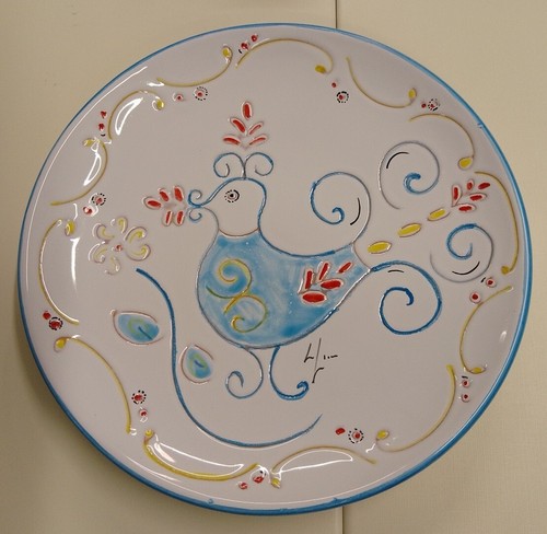 Piatto20cm ceramica bianca - ceramica,