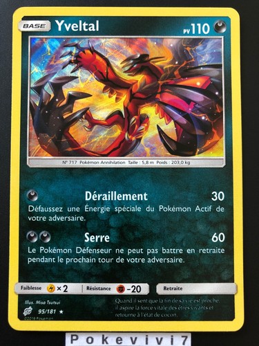 Carte pokemon yveltal 181 - carte, 95/181