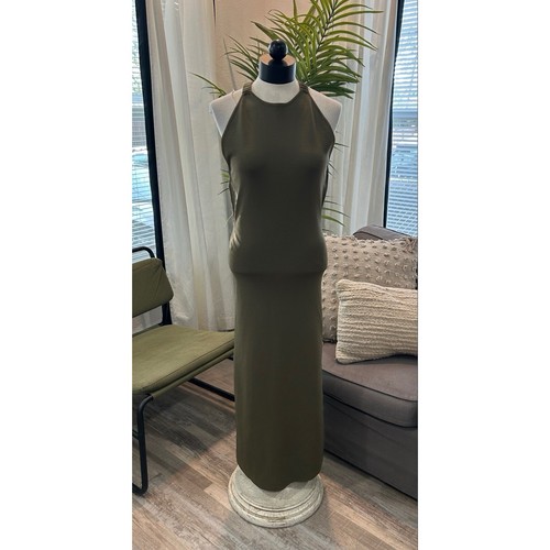 Abito midi zara verde militare - verde,