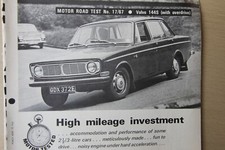 Original 1967 VOLVO 144S (WITH OVERDRIVE) Motor magazine road test No 17/67