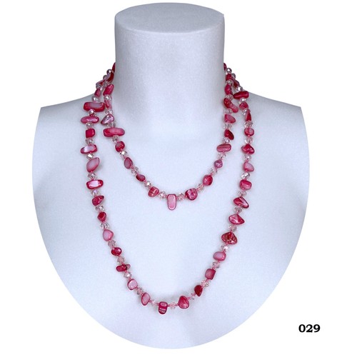 Rosa rock collana madreperla - rock,