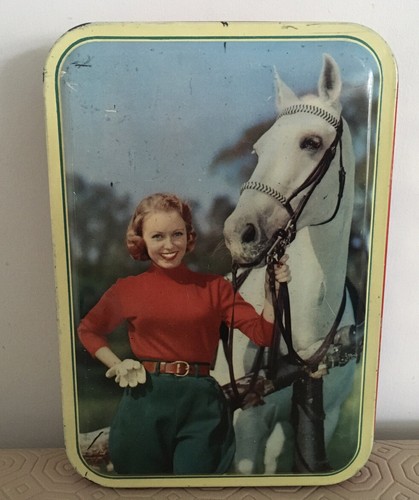 Vintage palm toffee tin - vintage,
