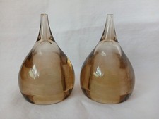 Vtg MCM Smokey Lucite Teardrop