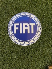 A FIAT ENAMEL ON IRON SIGN