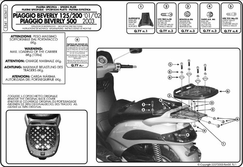 E341 givi attacco bauletto - givi,