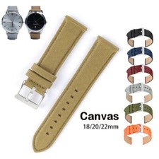 Cinturino orologio nylon canvas arancione kaki grigio bordeaux 20mm 22mm