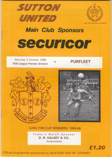 Sutton united purfleet - sutton, v