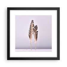 Poster 30x30cm Due piume lilla