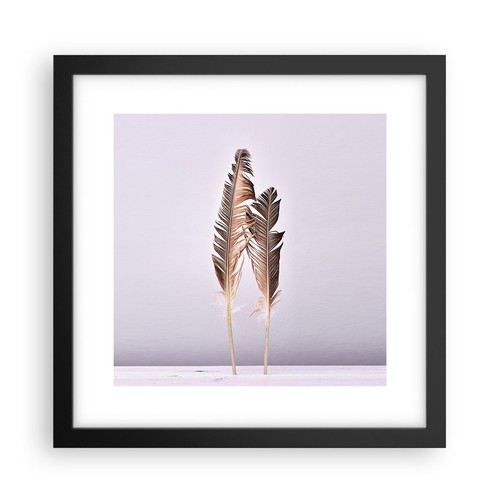 Poster 30x30cm due piume - 30x30cm, lilla