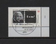 GERMANIA 2005 ALBERT EINSTEIN (fisico) (SG3368) *EMISSIONE TIMBRATA PRIMO GIORNO*