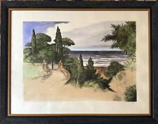 Alberto Sughi litografia La Villa sul Mare 1987 87x65 firmata numerata cornice