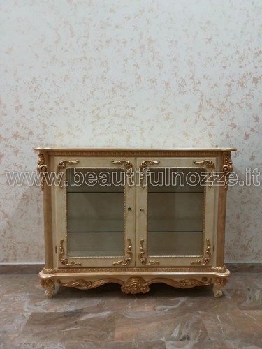 Vetrina bassa legno avorio - bassa,