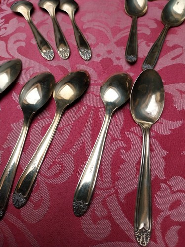 Cucchiaini antichi argento - 10,