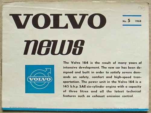 Volvo news 164 brochure - volvo,