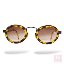 Giorgio Armani Vintage Sunglasses 631 Honey yellow Tortoise Round Frame Rare 