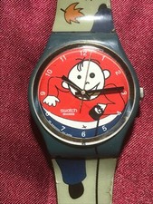 Orologio SWATCH Gent AVOIR DU CHIEN (GN224)-Amanti dei cani GUARDATE! Funziona
