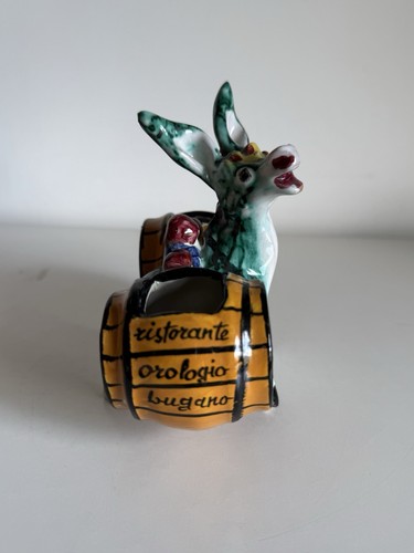 Rara statua ceramica asinello - rara,