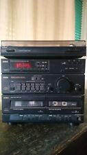 Impianto Stereo hi fi Vintage Aiwa con Giradischi e casse in legno.