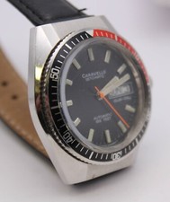 Caravelle Set-o-matic 666 devil diver day orologio da polso uomo vintage originale FUNZIONANTE